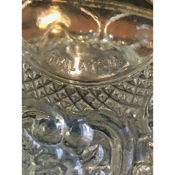 Vintage Clear Cut Glass Candy Dish with Lid - Picture 5 of 5